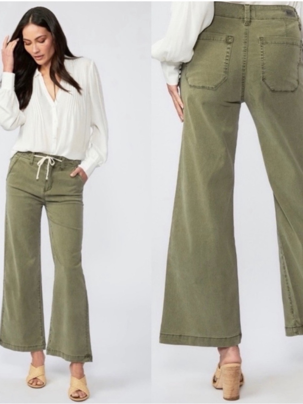 Paige Carly Wide-Leg Drawstring Pants